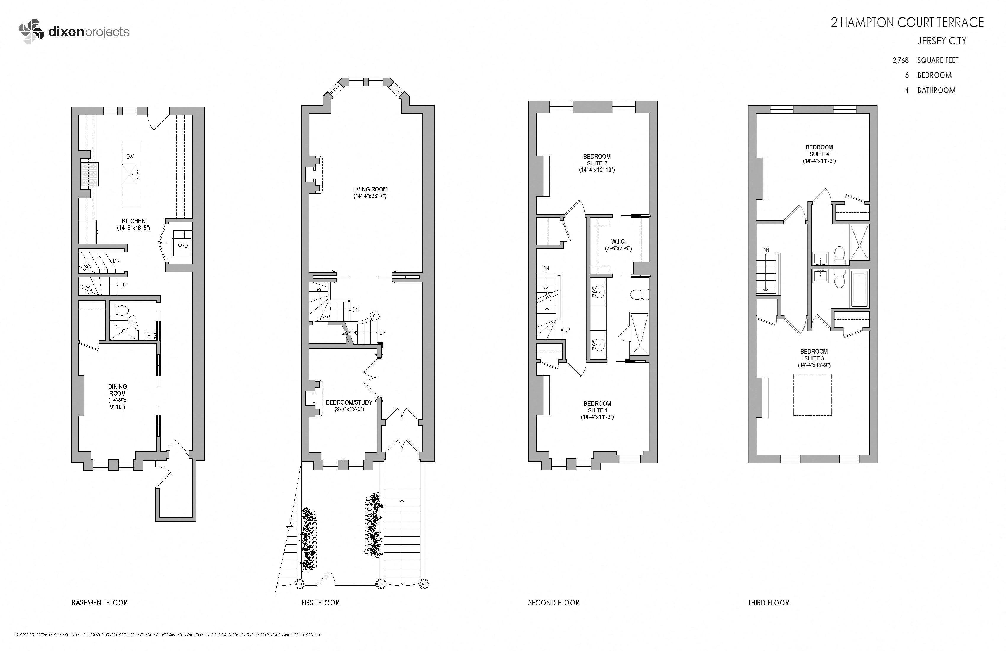 Floor Plans of 2 Hampton Court Terrace in Jersey City, NJ